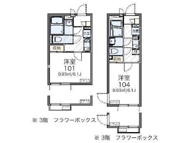 レオネクストアドラブール千寿(1K/1階)の間取り写真
