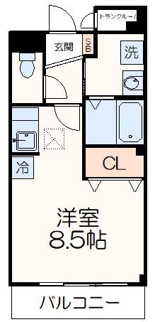 ディアス柏木II(ワンルーム/1階)の間取り写真