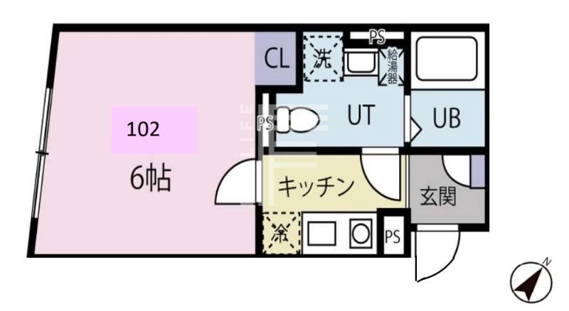NOBLISS中野(1K/1階)の間取り写真