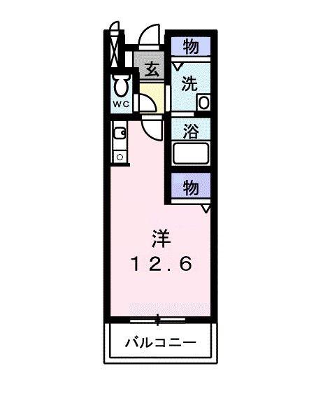 セントイナシエル(ワンルーム/1階)の間取り写真