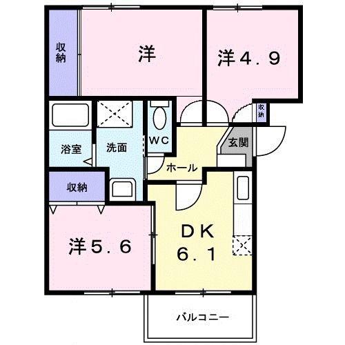 エンパス(3DK/3階)の間取り写真