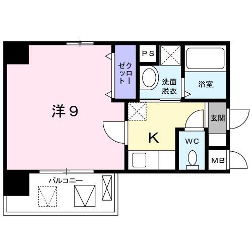 メゾン ド エルミタージュ(1K/4階)の間取り写真