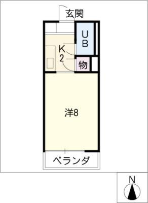 ニューサープラス和(1K/2階)の間取り写真