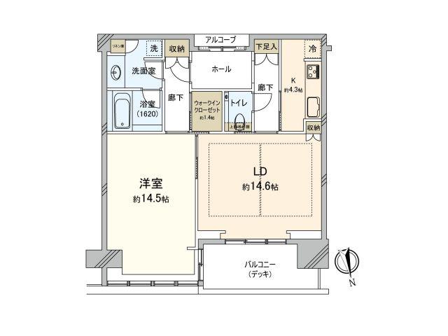 グラングリーン大阪 THE ノース RESIDENCE(1LDK/36階)の間取り写真