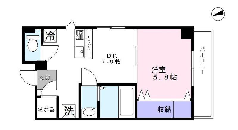 ラフィーヌ上池袋(1DK/3階)の間取り写真