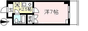 スピカ向ヶ丘(1K/3階)の間取り写真