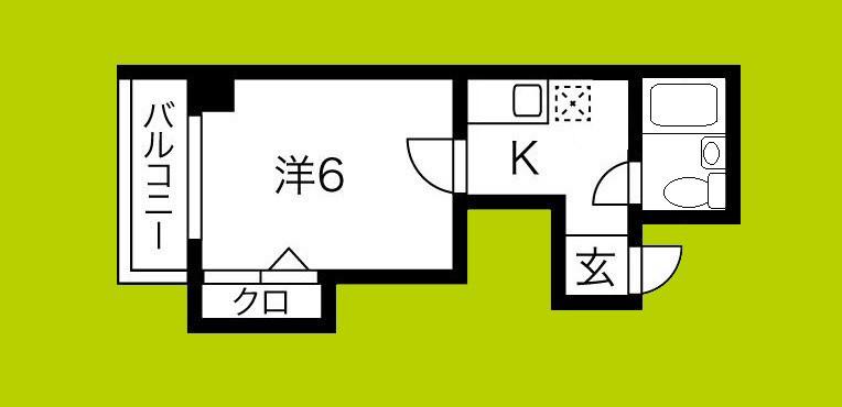 ミストラル本町ウエスト(1K/10階)の間取り写真