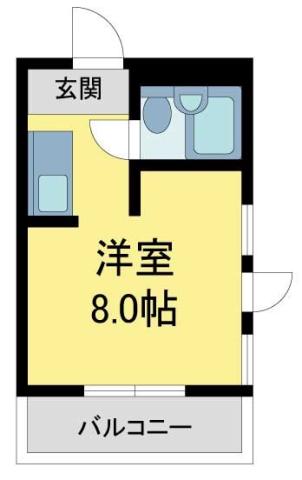 シティポイント(ワンルーム/3階)の間取り写真