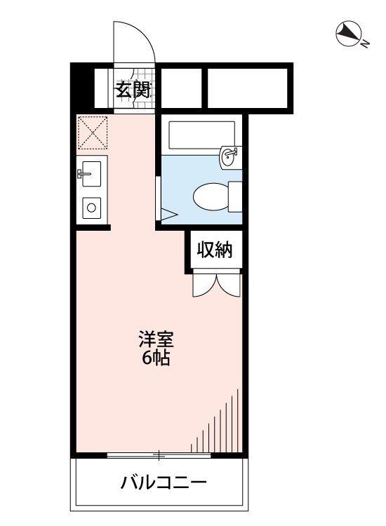 狭山ヶ丘ホステル(ワンルーム/1階)の間取り写真