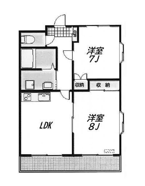 ECRU-II(2LDK/2階)の間取り写真