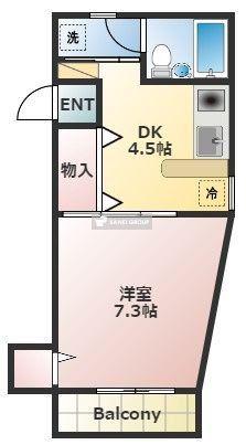 アーガスヒルズ53(1DK/3階)の間取り写真