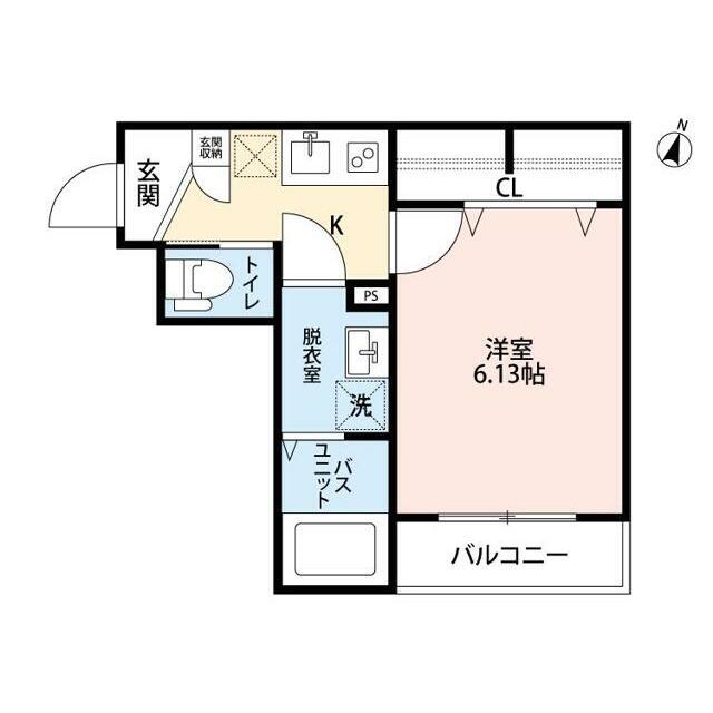 CIEL ARGENT(1K/2階)の間取り写真
