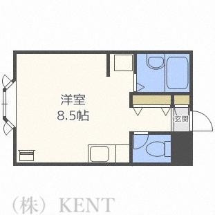サンハイツ弐番館(ワンルーム/2階)の間取り写真