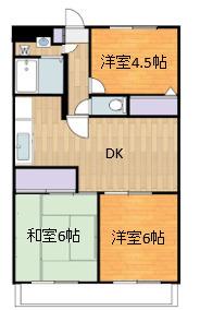ベルメゾン欅(3DK/2階)の間取り写真