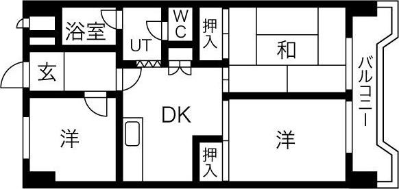 サンシャイン大須(3DK/14階)の間取り写真