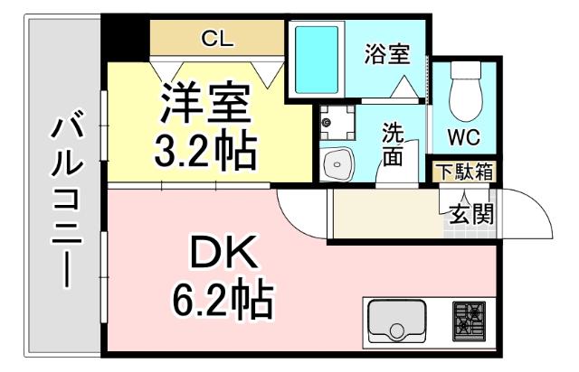 NO.71オリエントトラストタワー(1DK/3階)の間取り写真