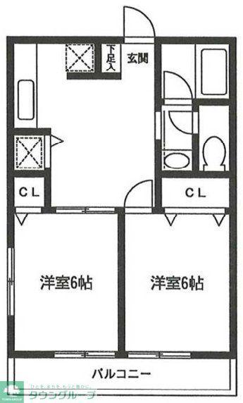 リブレ高野台(2DK/1階)の間取り写真