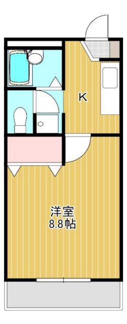 プロムナード幸(1K/3階)の間取り写真