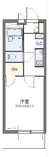 レオパレスアルタ殿町(1K/3階)の間取り写真