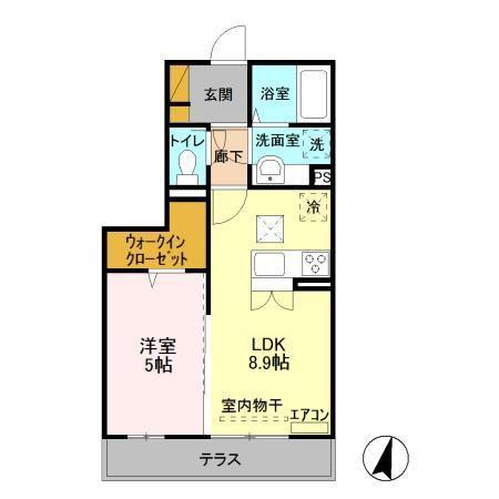 アリエッタ(1LDK/1階)の間取り写真
