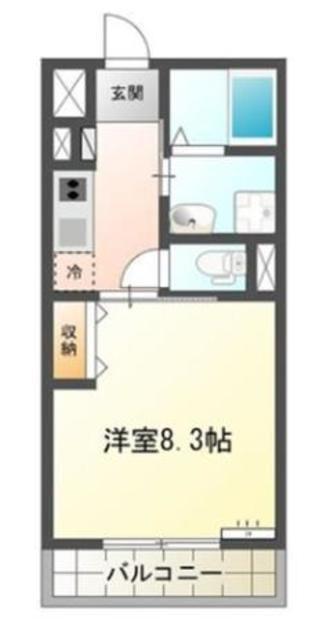 エクセレント和光(1K/2階)の間取り写真