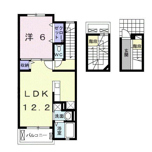 クオーレ山神(1LDK/3階)の間取り写真