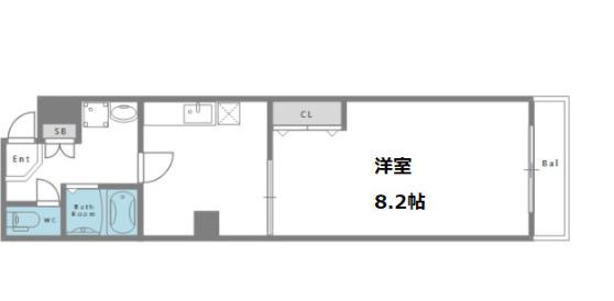 プレアデス本田(1DK/7階)の間取り写真
