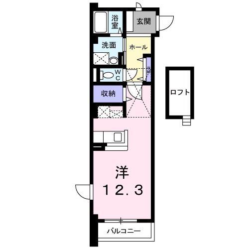 ヴェルドゥーラ(ワンルーム/3階)の間取り写真