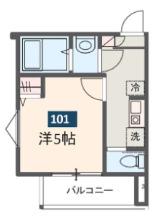 MELDIA西高島平(1K/2階)の間取り写真