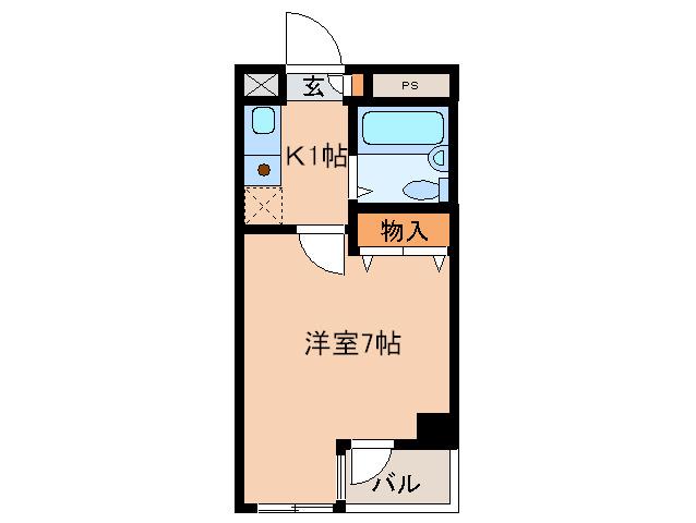 NSビル(1K/3階)の間取り写真