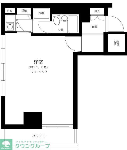 東建シティハイツ上野(1K/4階)の間取り写真