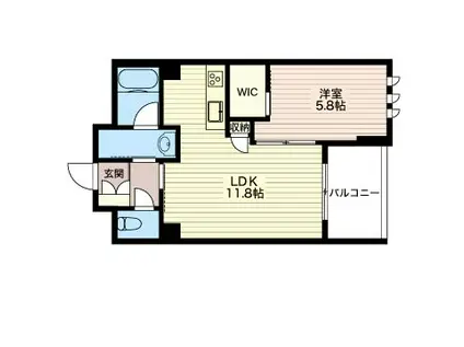 アルテージ錦(1LDK/4階)の間取り写真