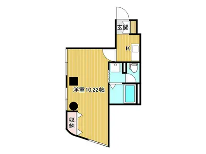 エルフィンガーデン(1K/3階)の間取り写真