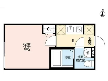 セゾンライズ(1K/3階)の間取り写真