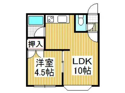 メゾン・ド・水幸(1LDK/3階)の間取り写真
