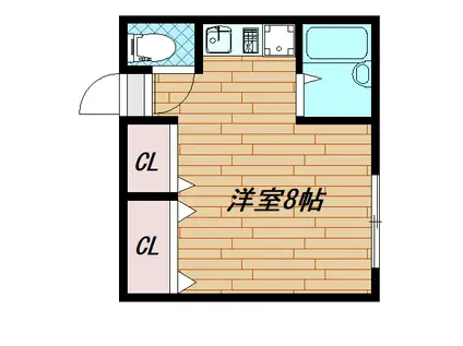 塚本パンション(ワンルーム/1階)の間取り写真