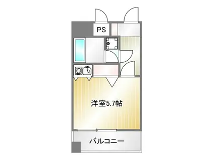 パークプラザ鷹取(ワンルーム/8階)の間取り写真