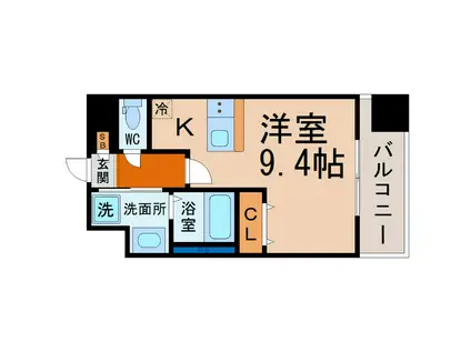 アンナマリー大喜(ワンルーム/2階)の間取り写真