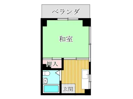 明和マンション(1K/5階)の間取り写真