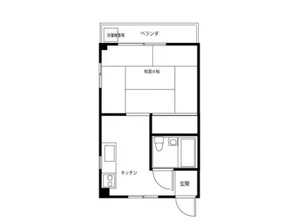 久田マンション(1K/3階)の間取り写真