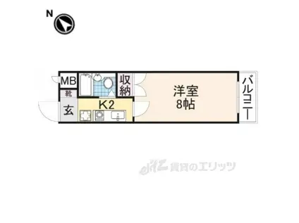 枚方新町ホーム(1K/3階)の間取り写真