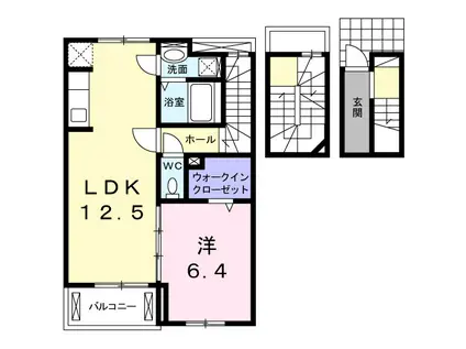 サンムーン ゴールドスター 1(1LDK/3階)の間取り写真