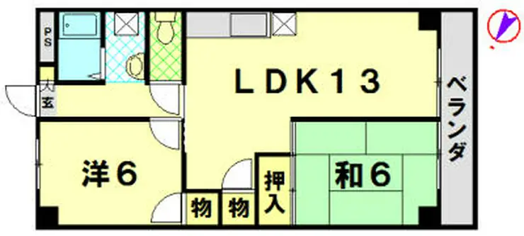 浅間台ハイホーム 2階階 間取り