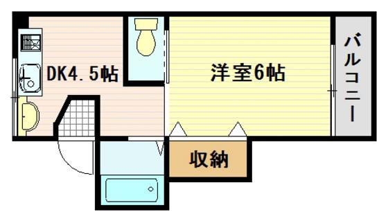 千田ビル(1K/4階)の間取り写真