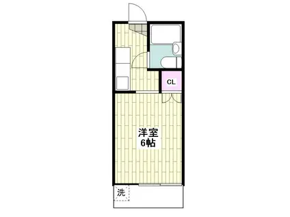 ヴェルデ篠原(1K/3階)の間取り写真