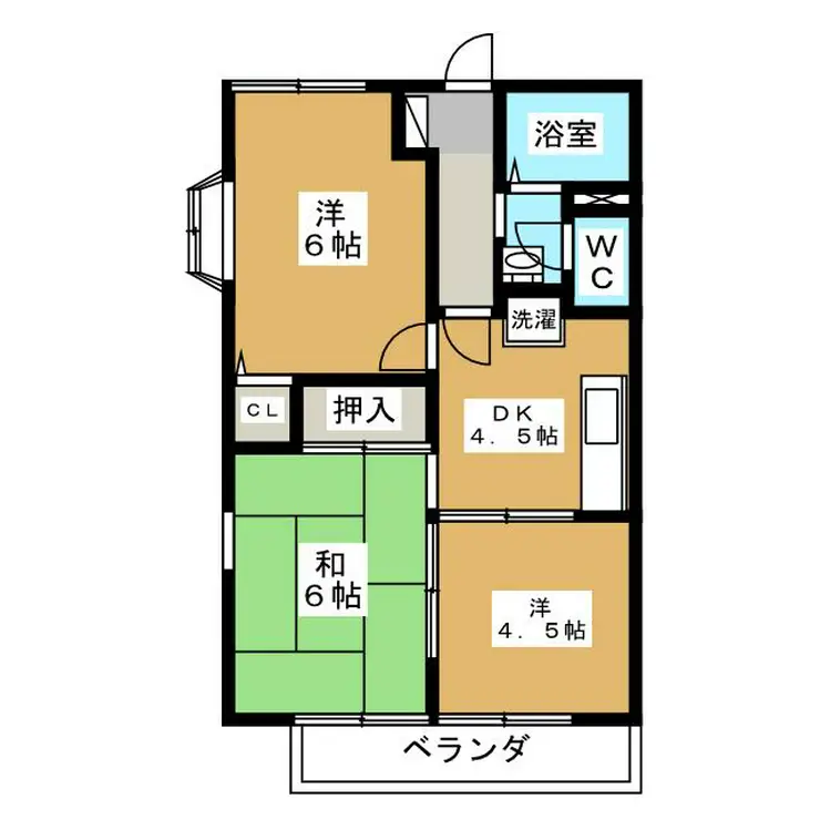 ラフォーレ北方B 1階階 間取り