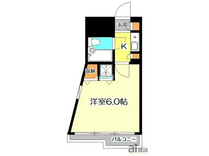 AIFORT三鷹(1K/2階)の間取り写真