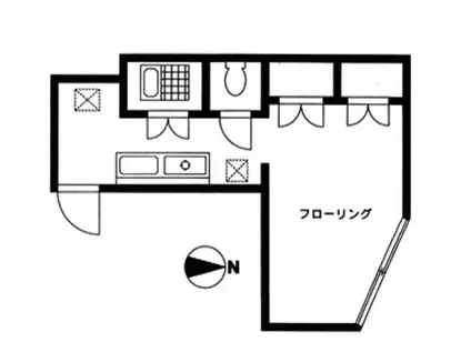 中島ビル(1K/1階)の間取り写真
