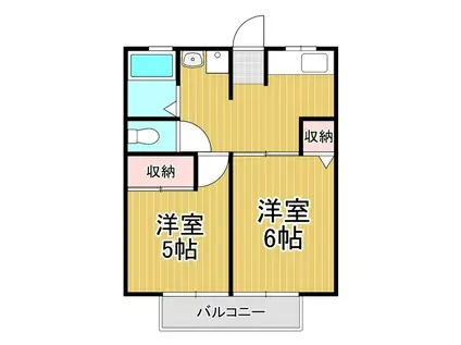 シティハイムナガタI(2K/1階)の間取り写真