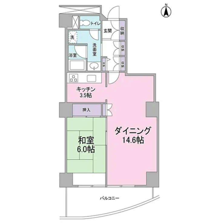 文京グリーンコートビュータワー本駒込A棟 5階階 間取り